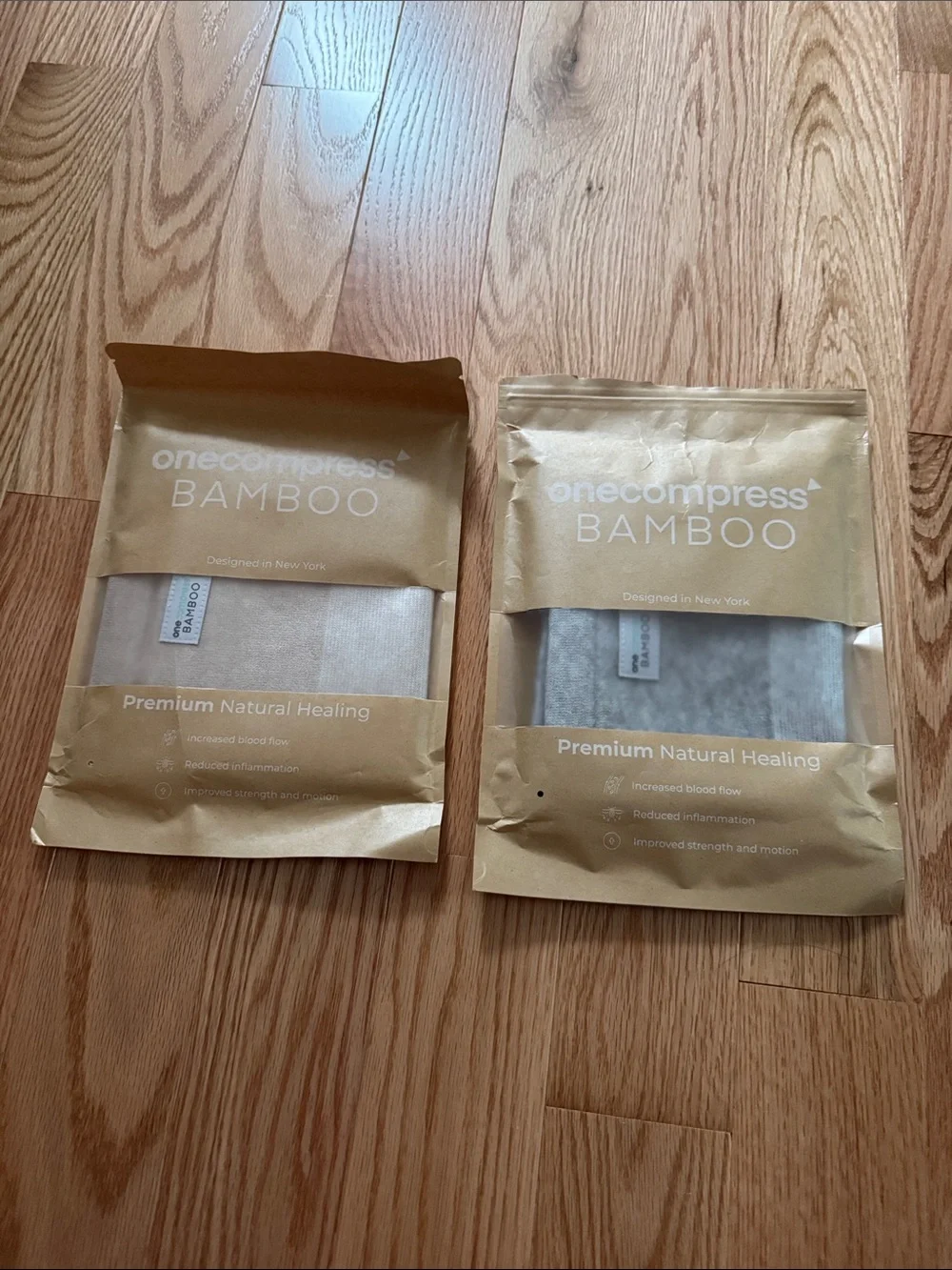 Onecompress Premium Natural Healing Bamboo Knee Sleeve NWT Size XL - Bundle of 2